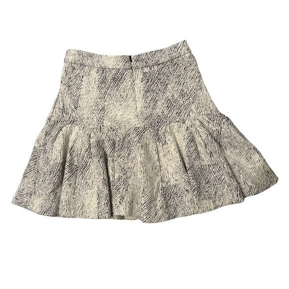 NWT, Banana Republic Flare Peplum Mini Skirt White Black, Sz 2 - Picture 7 of 13